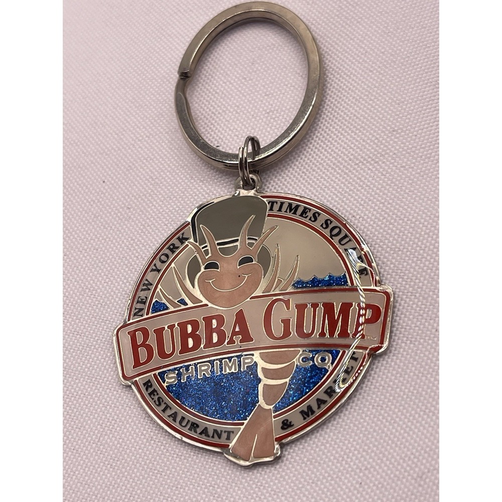 2010 Bubba Gump Shrimp Co Madeira Beach‎ Silver Tone Resin Enamel Keychain